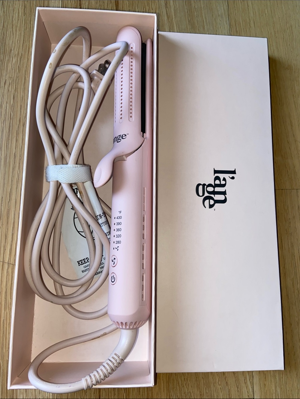 L’Ange Le Duo 360° Airflow Titanium Styler Hot Tool Curling Straight Iron A133